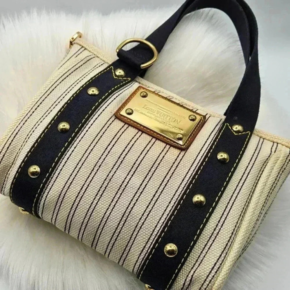 Louis Vuitton Cabas  Limited Edition Navy Striped Antigua - Picture 14 of 16